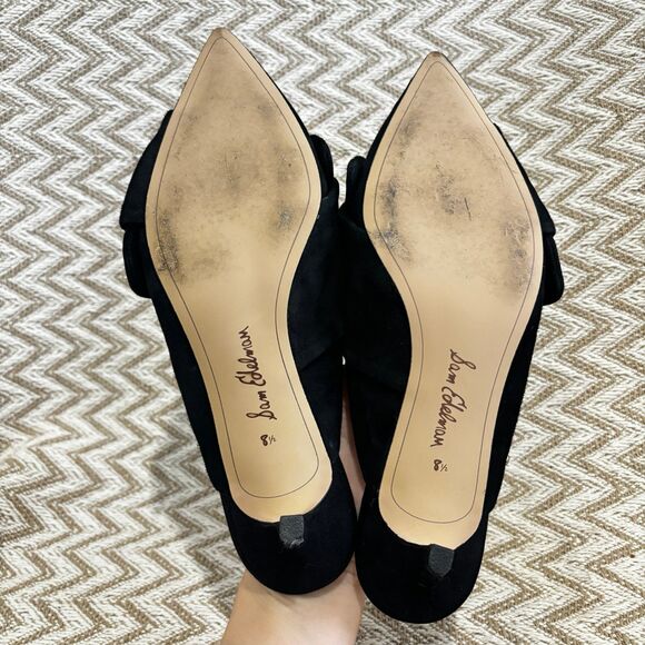 Sam Edelman Black Pointed Toe Mules - Picture 6 of 8